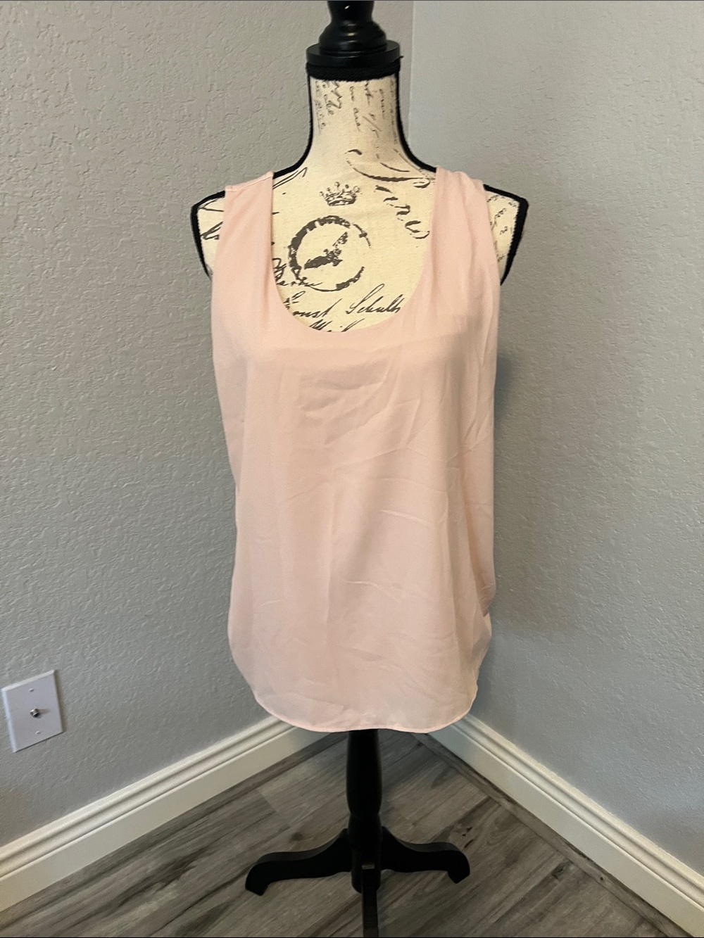 Ann Taylor Blush Pink Scoop Neck Silk-Blend Camisole